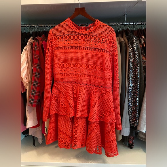 Red Long Sleeve Dress - Picture 1 of 5